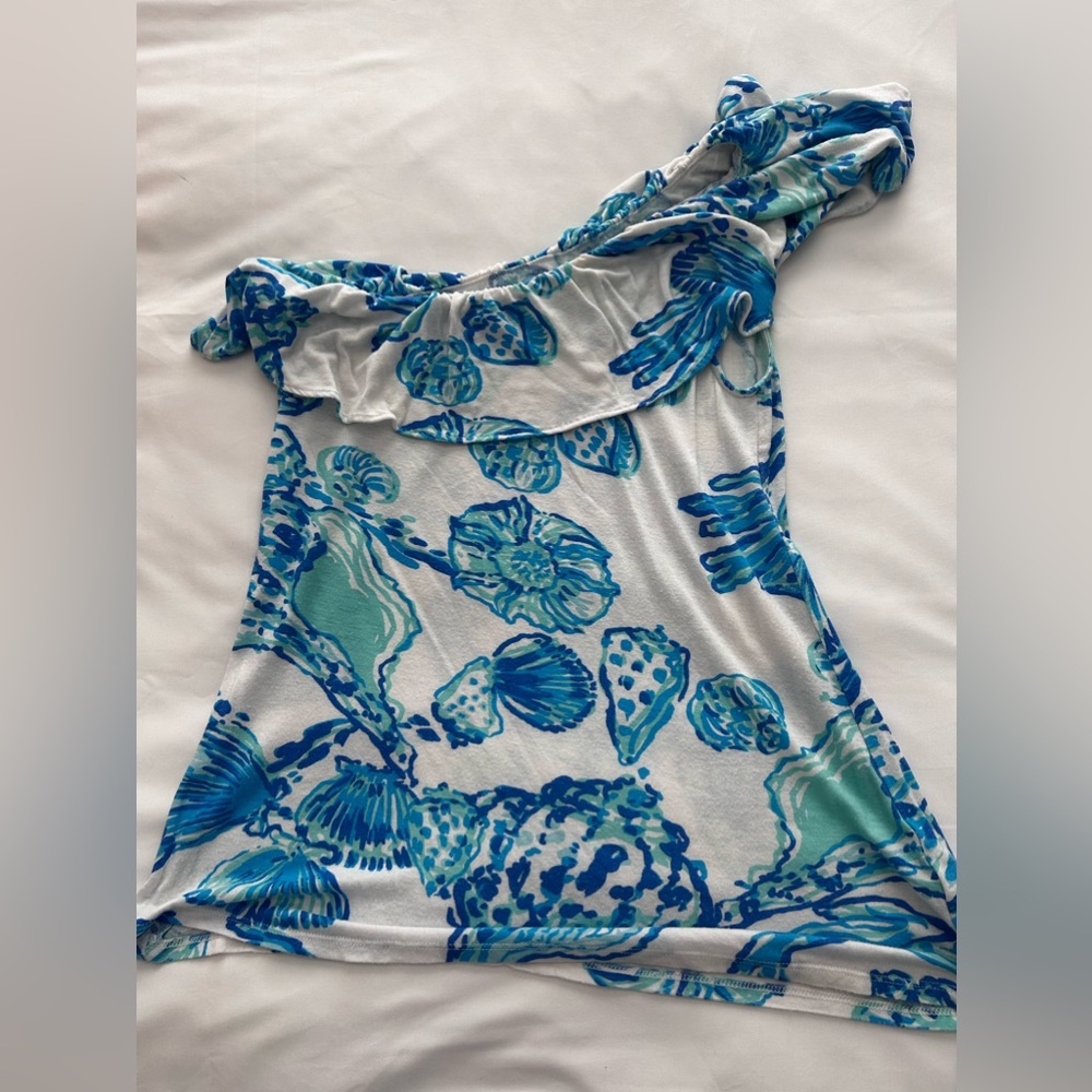 Lilly Pulitzer NEVEAH TOP Resort White Barefoot Princess - Picture 4 of 7